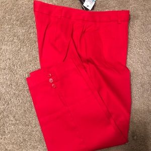 Red Crop Pants